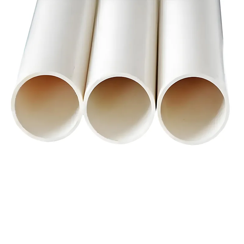PVC-U plastic flexible large-diameter high-voltage exhaust pipe for street lights photovoltaic optical cable cable communication protection communication pipe – view 1