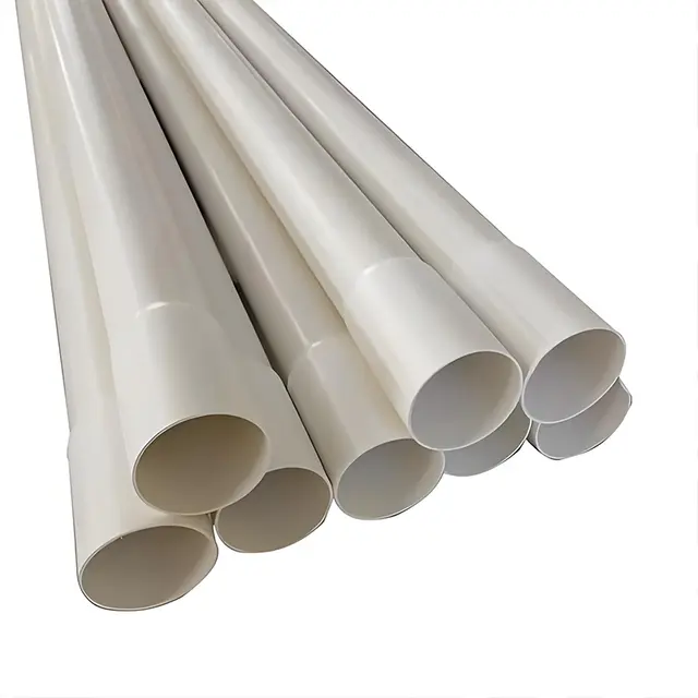 White UPVC high voltage cable municipal buried weak current upvc power communication threading pipe